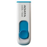 MEMORIA ADATA 16GB USB 2.0 C008 RETRACTIL BLANCO-AZUL MEMORIA ADATA 16GB USB 2.0 C008 RETRACTIL BLANCO-AZUL